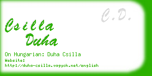 csilla duha business card